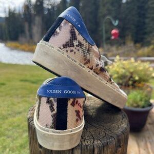 Golden Goose Superstar Snake Print Sneakers